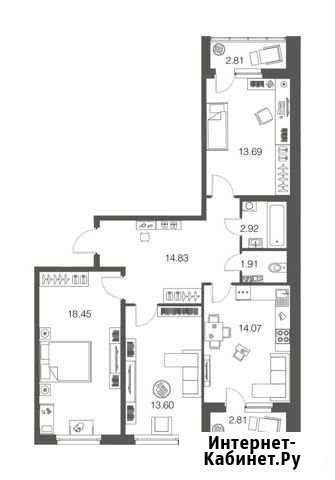 3-к квартира, 79.5 кв.м., 1/4 эт. Токсово - изображение 1