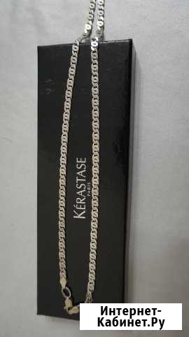 Цепь серебрянная 50см Кошачий глаз Омск - изображение 1