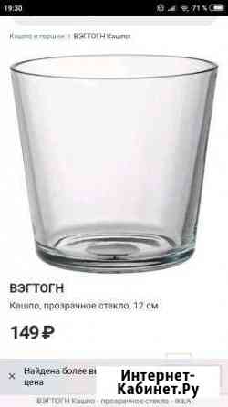 Кашпо прозрачное стекло Икея Нижний Новгород