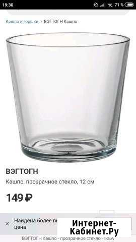 Кашпо прозрачное стекло Икея Нижний Новгород - изображение 1