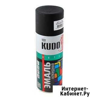 Краска спрей черная матовая стандарт Kudo 520 мл Казань - изображение 1