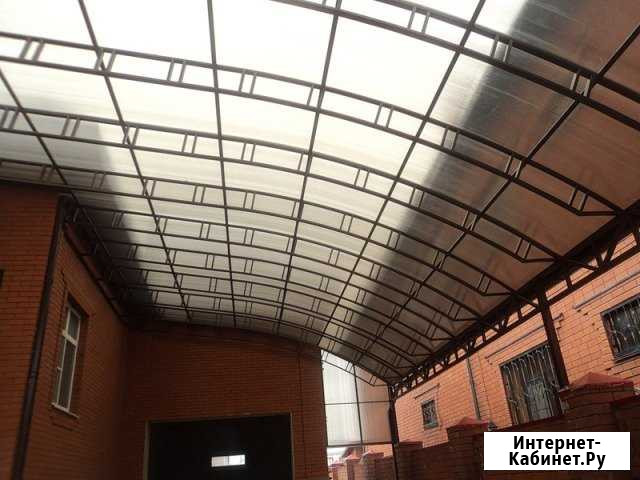 Навесы из сотового поликарбоната. Краснодар Краснодар - изображение 1