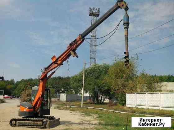 Мини ямобур, мини экскаватор Hitachi аренда Москва