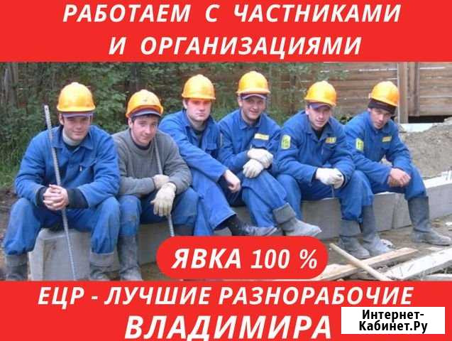 Услуги разнорабочих. Цена за весь день Владимир - изображение 1