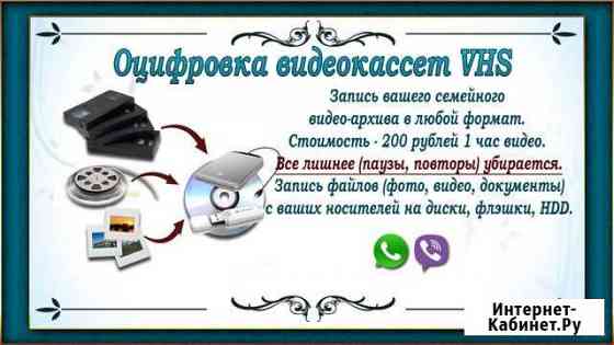 Оцифровка видеокассет VHS Пыть-Ях