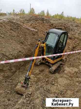Услуги мини экскаватора с гидромолотом и ямобуром Ижевск