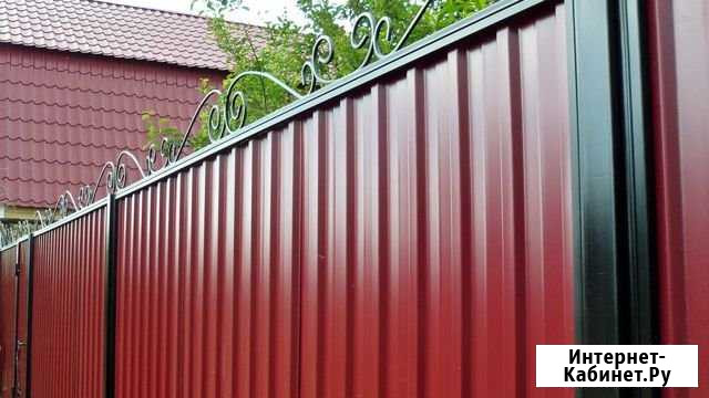 Забор под ключ Профлист, 2 м, 0,4 мм Санкт-Петербург - изображение 1