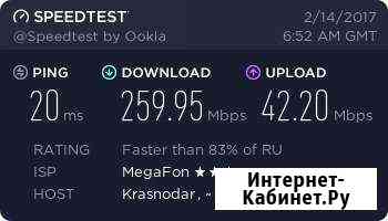 Безлимитный интернет в частный дом, офис Краснодар