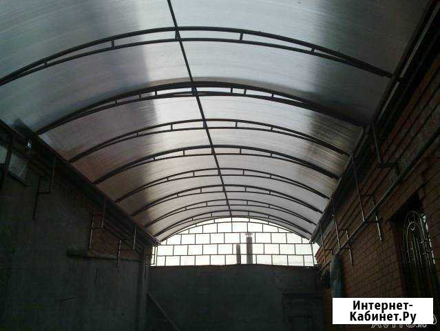 Навесы-козырьки из лексана и профнастила Владикавказ - изображение 1