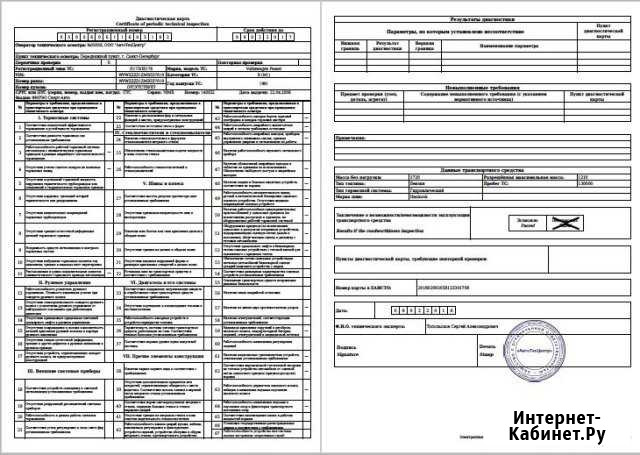 Диагностическая карта Москва - изображение 1
