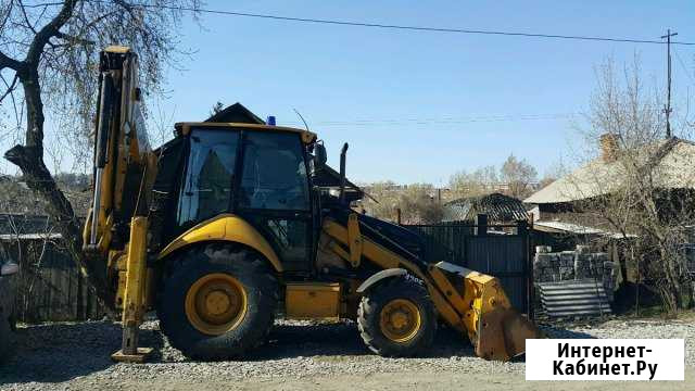 Услуги экскаватора-погрузчика CAT428, гидромолот Иркутск - изображение 1