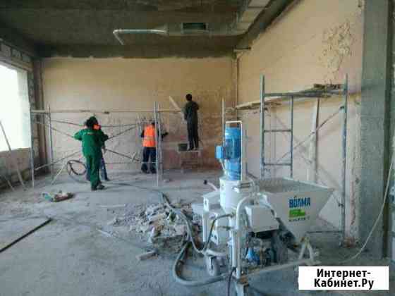 Механизированная штукатурка стен сразу под обои Махачкала