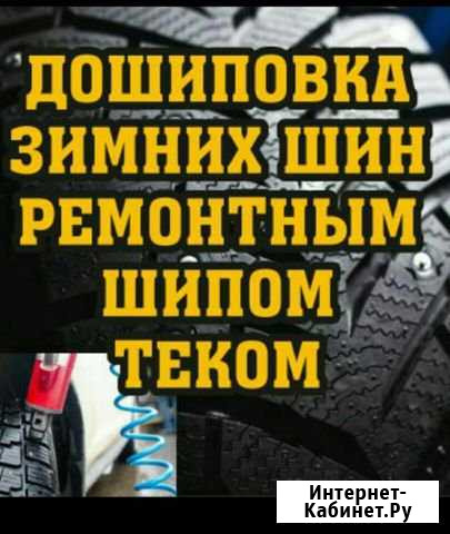 Дошиповка зимних шин ремонтным шипом теком Челябинск - изображение 1