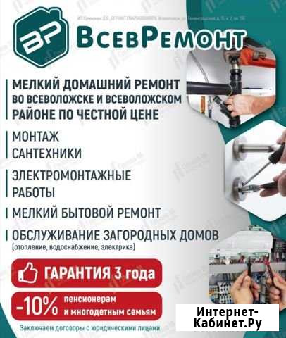 Мастер на час. Мелкий домашний ремонт Всеволожск - изображение 1