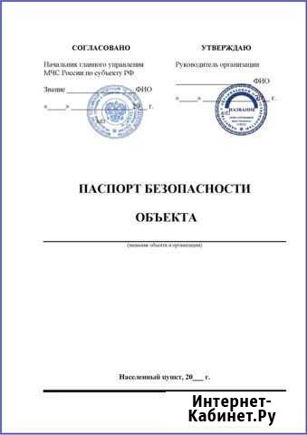 Разработка паспорта Безопасности объекта Знаменск - изображение 1