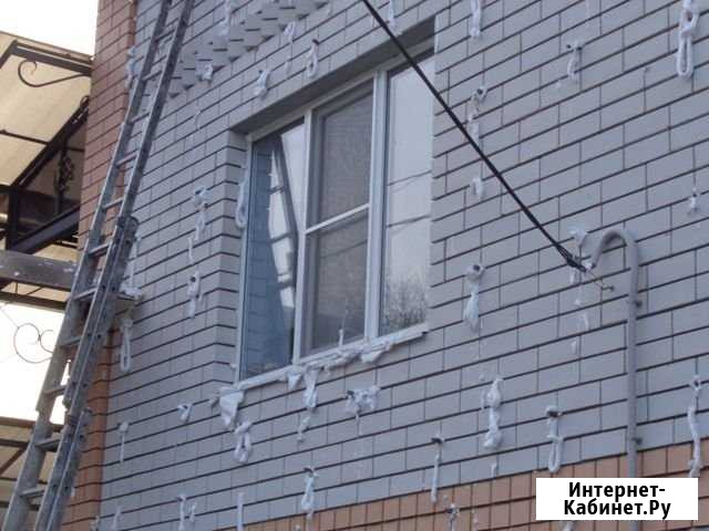 Утепление стен фасада в зазоры Пеноизолом,чердак,с Курск - изображение 1