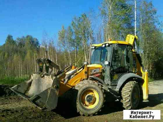 Аренда экскаватор погрузчик JCB + ямобур север спб Санкт-Петербург