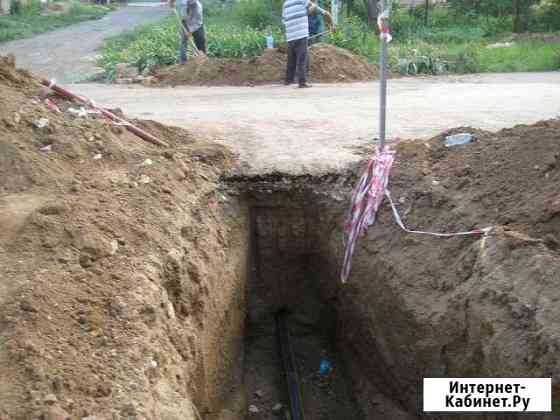 Замена уличного водопровода, прокол под дорогой Гулькевичи