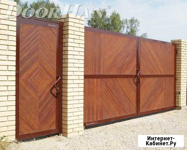 Ворота откатные, распашные уличные. Монтаж Глазов - изображение 1