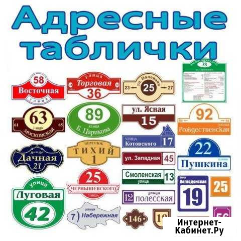 Адресный и офисные таблички. Таблички на дом Курск - изображение 1