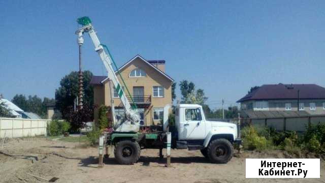 Бурение ямобуром, Установка опор лэп Иваново - изображение 1