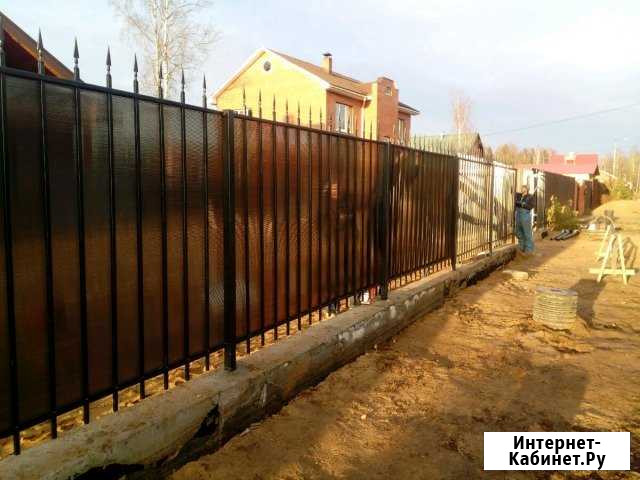 Откатные ворота, заборы, винтовые сваи, навесы Всеволожск - изображение 1