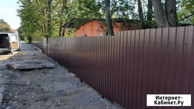 Забор из профнастила с установкой под ключ Калининград - изображение 1