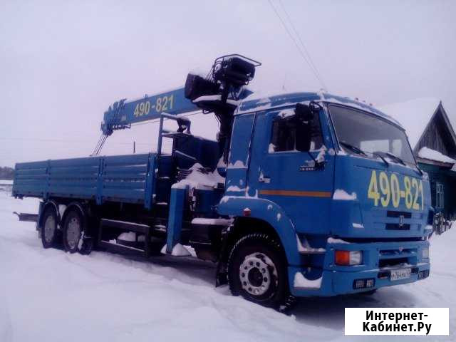 Кран борт Камаз 65117. 7тонн 20метров + люлька Вахруши - изображение 1