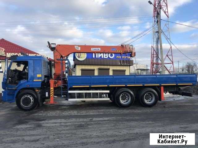Услуги крана-манипулятора на базе Камаз, стрела 7 Тула - изображение 1