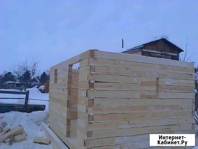 Строительство бань брус лес крыши мансарды Омск - изображение 1