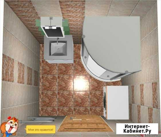 Ремонт в ванной дизайн в 3d бесплатно Нижний Тагил - изображение 1