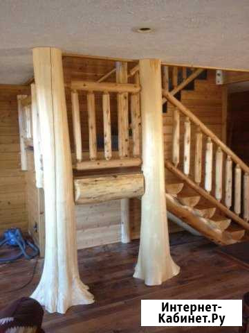 Лестница из стволов дерева Ярославль - изображение 1