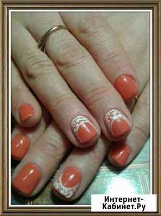Наращивание ногтей, укрепление гелем, гель-лаком Оренбург
