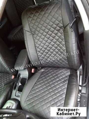 Чехлы на Mazda 3 BK 2003-2010 черный Ромб Краснодар - изображение 1