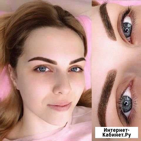 Татуаж пудровые брови перманентный макияж напылени Екатеринбург - изображение 1