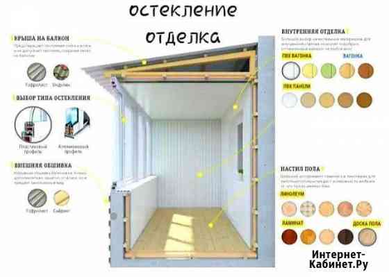 Остекление и отделка балкона Воронеж