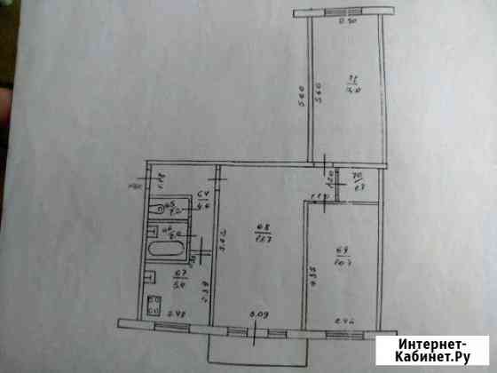 3-комнатная квартира, 58 м², 5/5 эт. на продажу в Вахрушах Вахруши