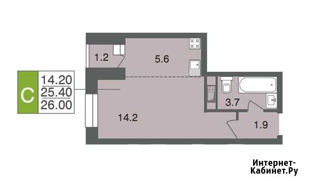 Квартира-студия, 26 м², 1/5 эт. на продажу в Малаховке Малаховка - изображение 1