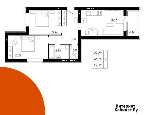 3-комнатная квартира, 67.4 м², 3/5 эт. на продажу в Стерлитамаке Стерлитамак - изображение 1