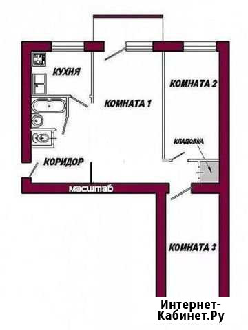 3-комнатная квартира, 55 м², 4/4 эт. на продажу в Йошкар-Оле Йошкар-Ола - изображение 1