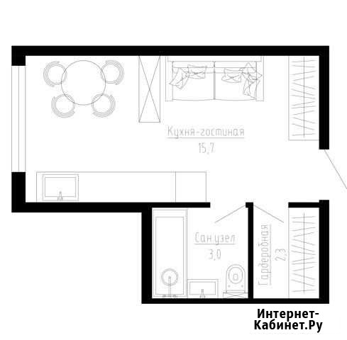Квартира-студия, 22.5 м², 2/4 эт. на продажу в Супсехе Супсех - изображение 1