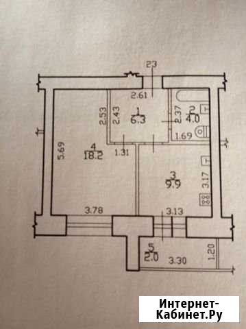 1-комнатная квартира, 38.4 м², 7/10 эт. на продажу в Череповце Череповец - изображение 1