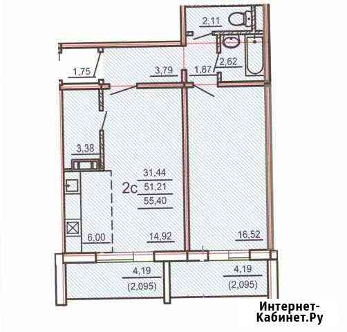 2-комнатная квартира, 56 м², 1/10 эт. на продажу в Челябинске Челябинск