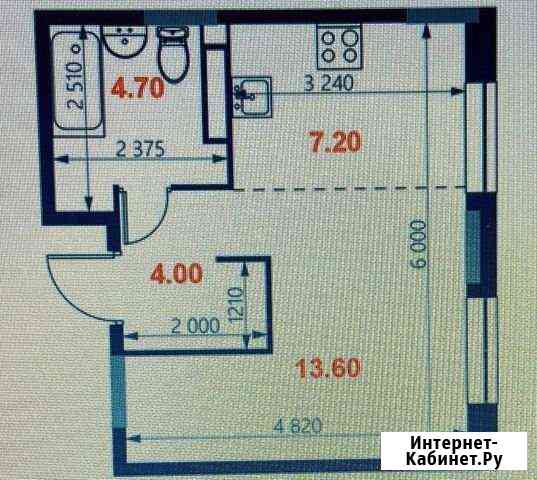 Квартира-студия, 29.5 м², 4/8 эт. на продажу в Казани Казань