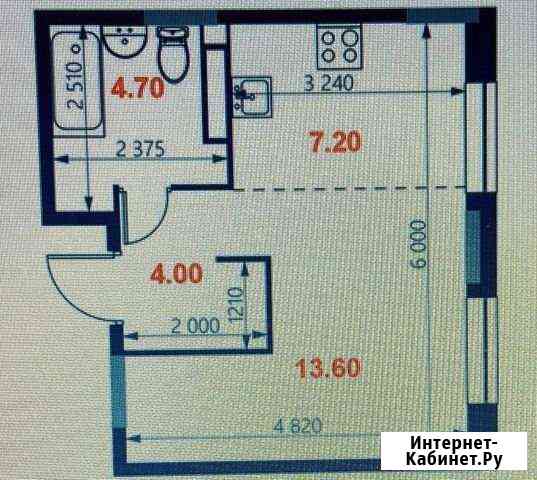 Квартира-студия, 29.5 м², 4/8 эт. на продажу в Казани Казань