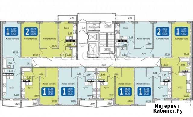 2-комнатная квартира, 51 м², 7/16 эт. на продажу в Чебоксарах Чебоксары - изображение 1