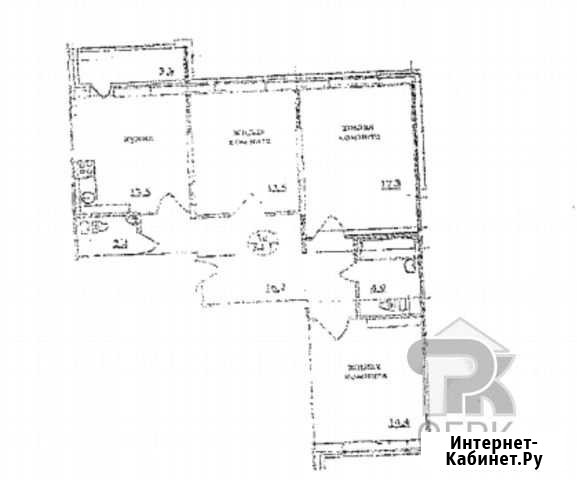 3-комнатная квартира, 82.2 м², 15/17 эт. на продажу в Октябрьском Московской области Октябрьский - изображение 1