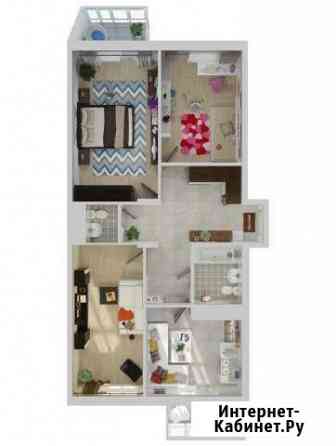 3-комнатная квартира, 86.3 м², 2/8 эт. на продажу в Анапе Анапа