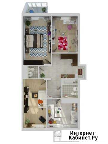 3-комнатная квартира, 86.3 м², 2/8 эт. на продажу в Анапе Анапа - изображение 1
