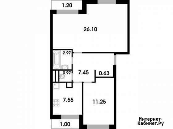 2-комнатная квартира, 58.8 м², 1/4 эт. на продажу в Лесном Городке Лесной Городок